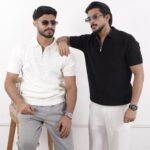 Zipper Knitted Polo
