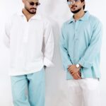 100% Italian Linen Set - Half Button