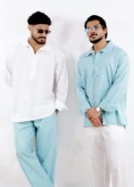 100% Italian Linen Set - Half Button