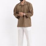 100% Italian Linen Set - Half Button