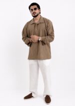 100% Italian Linen Set - Half Button