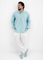 100% Italian Linen Set - Half Button - Image 2