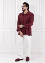 100% Italian Linen Set - Half Button