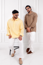 100% Italian Linen Set - Half Button - Image 2