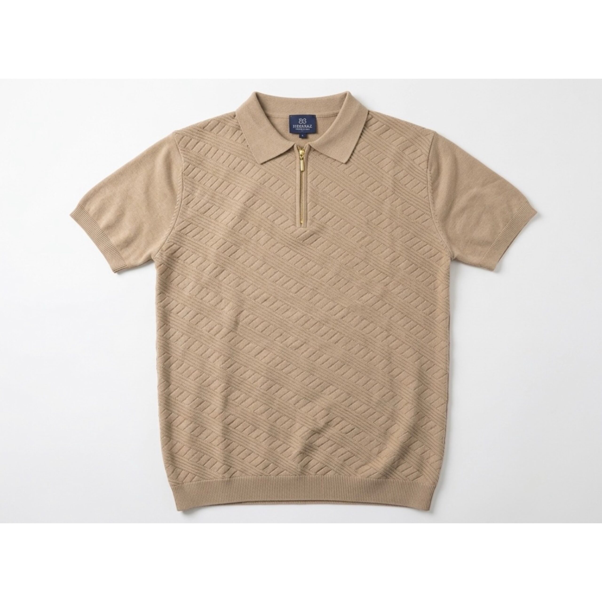 bfacaa65-cd31-4d3b-8461-d34f63a4cec5 Zipper Knitted Polo - Image 1