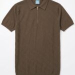 Zipper Knitted Polo