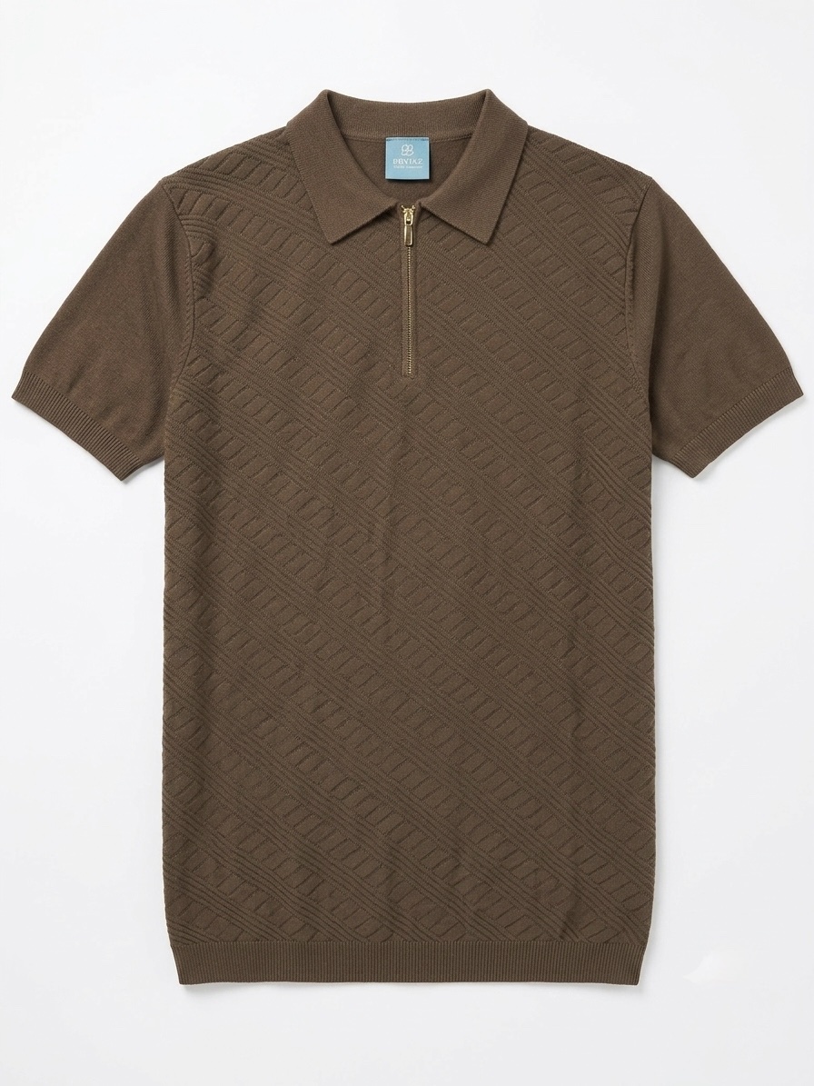 img_5173 Zipper Knitted Polo - Image 1