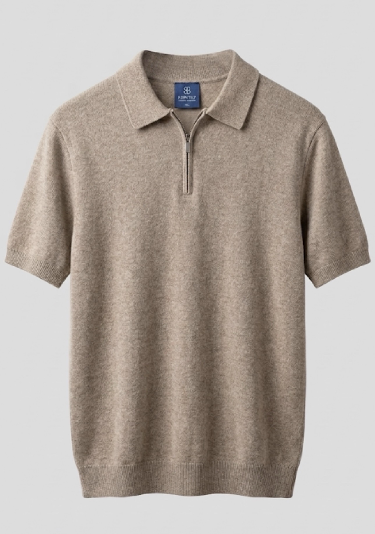 screenshot-20 Zipper Knitted Polo - Image 1