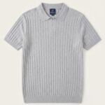 V Neck Knitted Polo